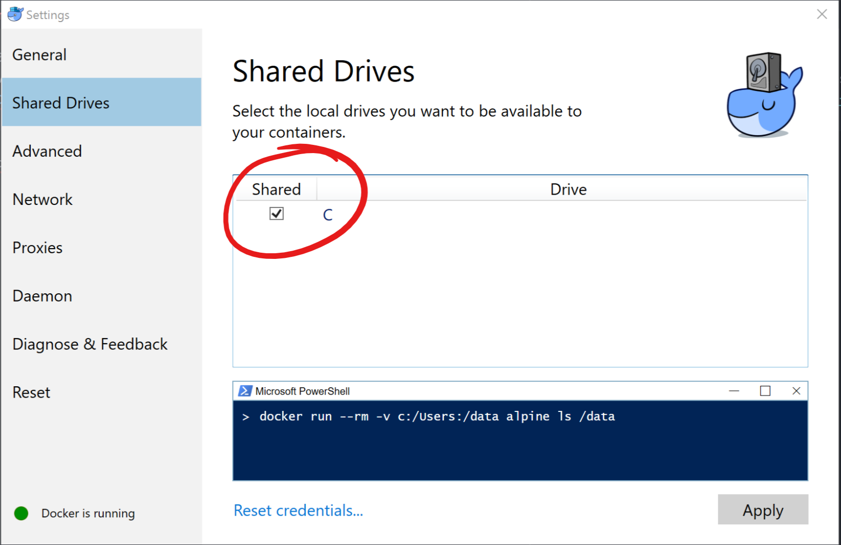 cannot remove drive shared in smbup